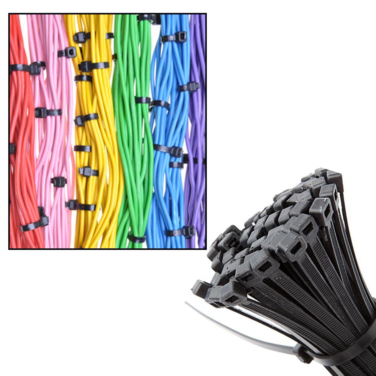 3140 8Inch Nylon Self Locking Cable Ties, Heavy Duty Strong Zip Wire Tie. Pack of 100 - Black. DeoDap 3140 8Inch Nylon Self Locking Cable Ties, Heavy Duty Strong Zip Wire Tie. Pack of 100 - Black. DeoDap
